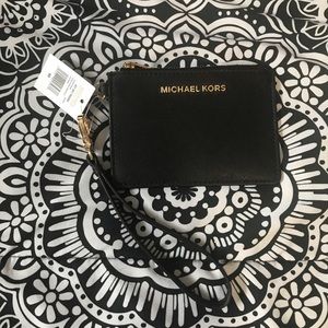 Michael Kors black coin purse wristlet